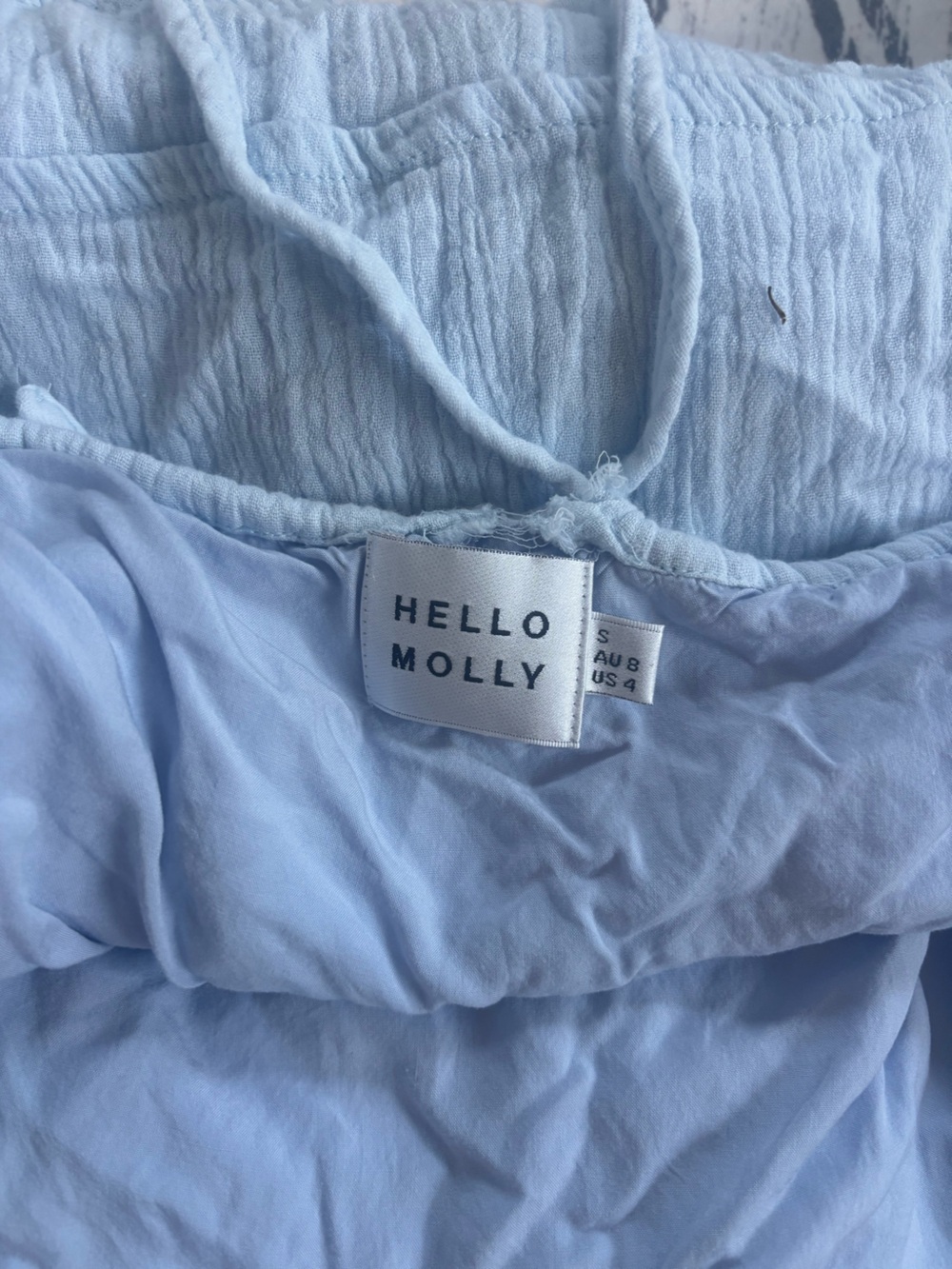 Hello Molly Pastel Blue Ruched Dress
